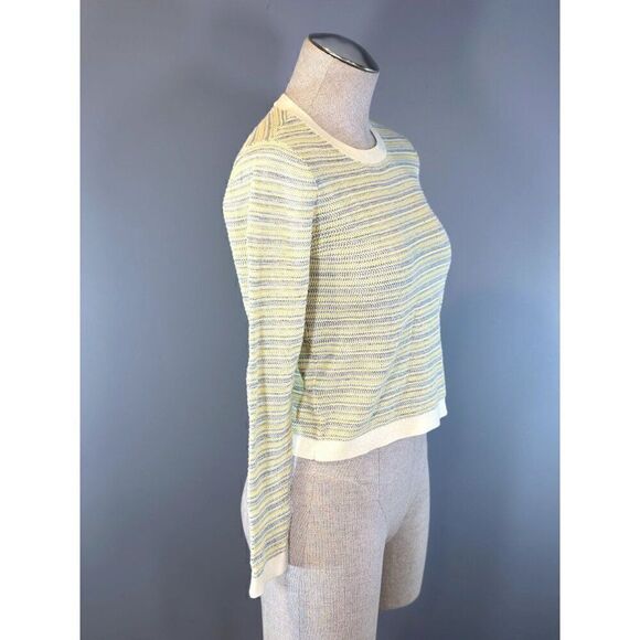 Veronica Beard Boise Striped Sweater in Yellow Size XS - Picture 3 of 6